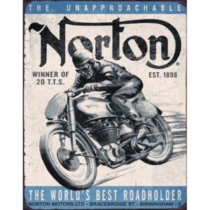Plechová cedule: motocykly (Norton 1898) - 40x30 cm