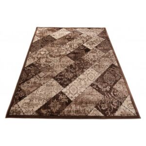 Moderní kusový koberec H005F TANGO Tmavě hnědý Rozměr: 140x190 cm
