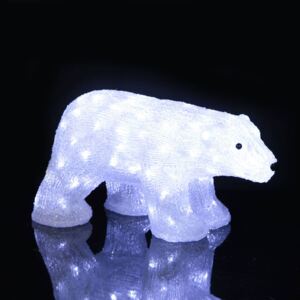 LED Crystalo lední medvěd venkovní, délka 49,5 cm