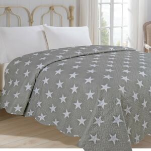 Jahu Přehoz na postel Stars šedá, 220 x 240 cm