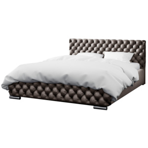 Čalouněná postel RAFO + matrace DE LUX, 140x200, gloss velvet 1201