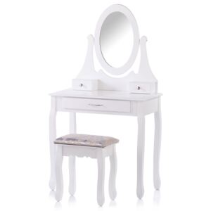 HOMEDE Toaletní stolek Nolite bílá 75x40x139