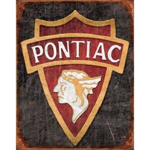 Plechová cedule PONTIAC - 1930 logo, (31,5 x 40 cm)