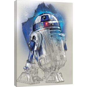 Obraz na plátně Star Wars: Poslední z Jediů - R2-D2 Brushstroke, (60 x 80 cm)