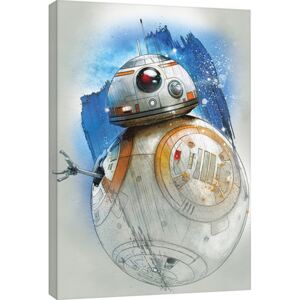 Obraz na plátně Star Wars: Poslední z Jediů - BB-8 Brushstroke, (60 x 80 cm)