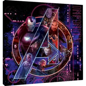 Obraz na plátně Avengers Infinity War - Icon Characters, (40 x 40 cm)