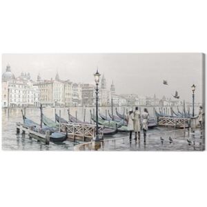 Obraz na plátně Richard Macneil - Quayside, Venice, (100 x 50 cm)