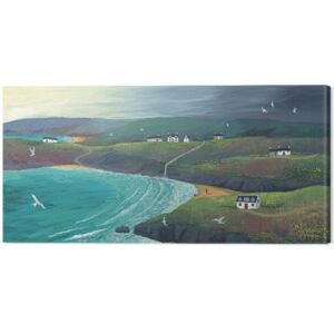 Obraz na plátně Jo Grundy - Coastal Hills, (60 x 30 cm)