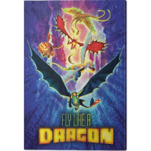 Obraz na plátně Jak vycvičit draka 3 - Fly Like A Dragon, (60 x 80 cm)