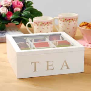 Dřevěný box na čaj TEA, 9 přihrádek - C37800120