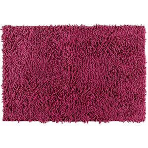 Koupelnový kobereček CHENILLE, malinová barva, 80 x 50 cm, WENKO