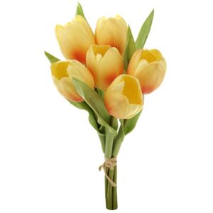 Umělá květina, tulipány žluté 6 ks