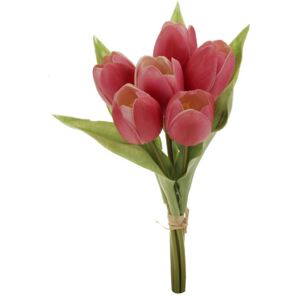 Umělá květina, tulipány růžové 6 ks