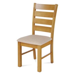 Jídelní židle WDC-181 OAK2 barva dub, látka béžová