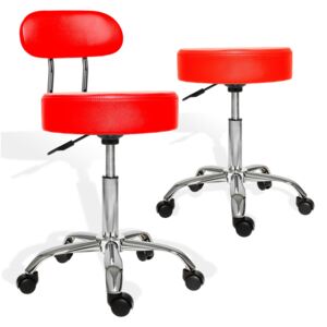 Kesser otočná židle / stolička / pracovní stolička / židle s opěradlem/ červená