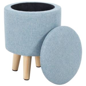 Stolička s úložným prostorem - kulatá - 24x32 cm | modrá