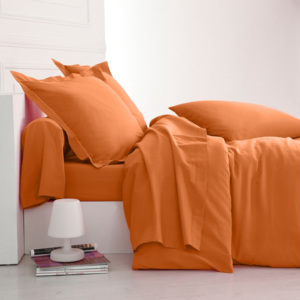 Blancheporte Jednobarevné povlečení, bavlna zn. Colombine oranžová povlak na přikrývku 140x200cm