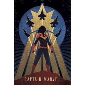 Plakát, Obraz - Captain Marvel - Deco, (61 x 91,5 cm)