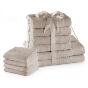 Amelia Home Sada bavlněných ručníků AmeliaHome AMARI 2+4+4 ks béžová