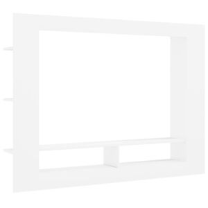 TV stolek Plumb - bílý s vysokým leskem | 152x22x113 cm