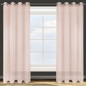 Gario Hotová záclona D91 ADEL 140 x 250 cm - Na kroužcích Barva: Růžová