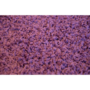 Vopi Kusový koberec Color shaggy fialový Kulatý průměr 67 cm