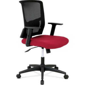 Kancelářská židle, látka vínová + černá, houpací mechnismus KA-B1012 BOR Art