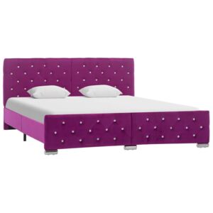Rám postele fialový textil 160 x 200 cm