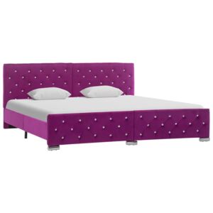 Rám postele fialový textil 180 x 200 cm