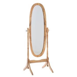 Stojící zrcadlo Cora oválné Barva Natur / dřevo