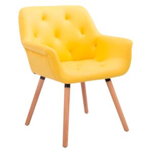 Židle s područkami Cass, nohy natura Barva Žlutá