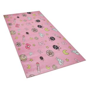 Dětský koberec 80 x 150 cm růžový GOZLER