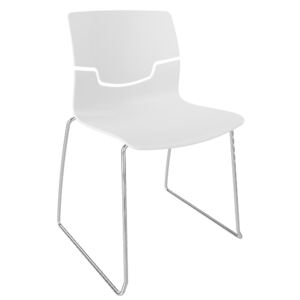 GABER - Židle SLOT S - bílá/chrom
