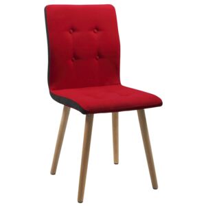 SCANDI Červená látková jídelní židle Fredy