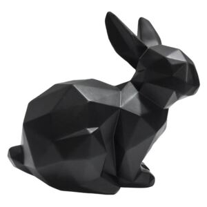 Time for home Černá dekorativní soška Origami Bunny