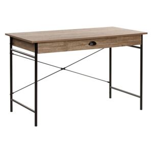 Psací stůl z tmavého dřeva s černou 120 x 60 cm CASCO