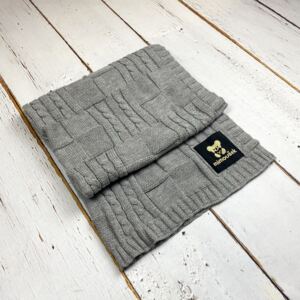 Mimoušek pletená deka vzor 1 šedá