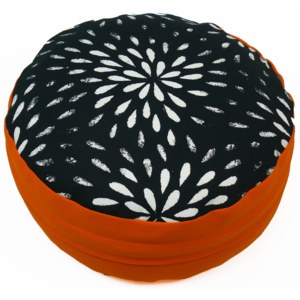 S radostí - vlastní výroba Puf pohankový polštář moderní - oranžový Velikost: ∅30 x v35 cm