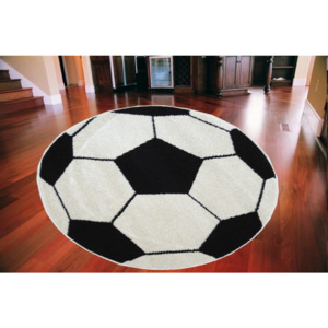 Dětský kusový koberec Fotbalový míč, Velikosti 133x133cm