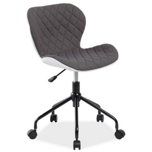 Kancelářská židle XERA, 77-85x50x37x46-54, bílá/šedá