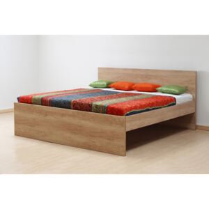 BMB Bruno postel - imitace dřeva Dekor: Dub Nebraska, Rozměr: 180 x 200 cm, Čelo: 105 cm