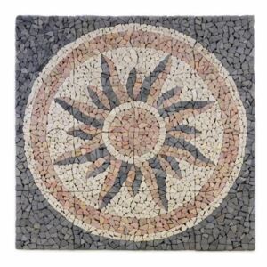 Divero D00765 Mramorová mozaika - motiv slunce obklady 1m2