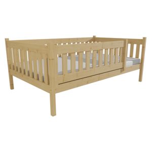 Dětská postel M 012 XL NEW* 120 x 200 cm surové dřevo