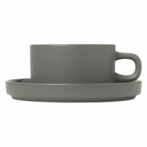 BLOMUS set 2 hrnků na čaj z porcelánu šedý MIO