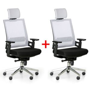 B2B Partner Kancelářská židle DAY 1+1 ZDARMA, šedá + Záruka 7 let