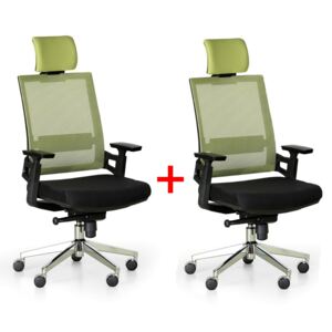 B2B Partner Kancelářská židle DAY 1+1 ZDARMA, zelená + Záruka 7 let