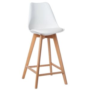 Culty Bílá plastová barová židle Eyva 80 cm