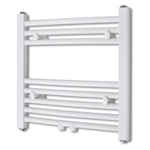 Žebříkový radiátor na ručníky - obloukový - ústřední topení - bílý | 480x480 mm