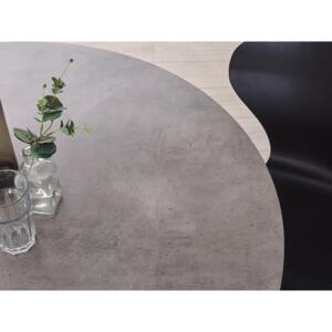 Kulatý jídelní stůl ø 120 cm betonový efekt s černým ODEON