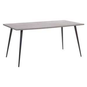 Jídelní stůl 160 x 80 cm betonový efekt s černým SANTIAGO